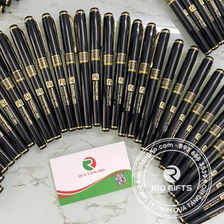 Bút Kim Loại BKR – Bút Kim Loại Xoay Khoen Vàng khắc logo