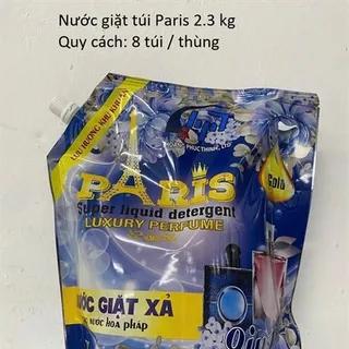 Nước Giặt Xả Paris Túi 2,3kg Hương Nước Hoa Pháp (Thùng 8 Túi)