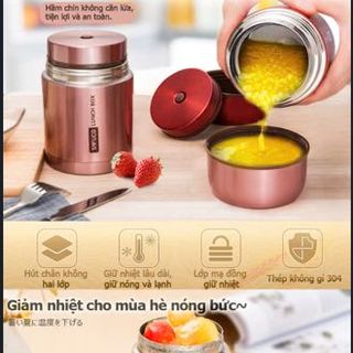 Ủ cháo inox 304 giữ nhiệt từ 12-24h, an toàn cho sức khỏe