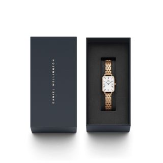ĐỒNG HỒ NỮ CAO CẤP DANIEL W QUARDO ROMAN NUMERALS DÂY THÉP MẶT CHỮ NHẬT