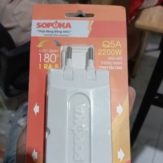 Ổ CHIA 5 LỖ CHỊU TẢI 2200W SOPOKA