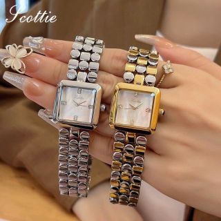 ĐỒNG HỒ NỮ CHÍNH HÃNG SCOTIE MẶT VUÔNG THÉP