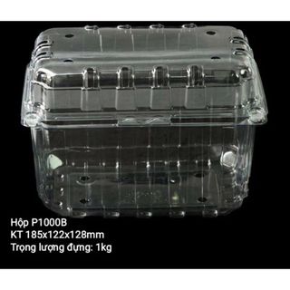 (Combo 100) hộp nhựa 1 lần đục lỗ thoáng khí Đựng Hoa Quả-hộp dâu tây 0.5KG ,1KG,1.5KG