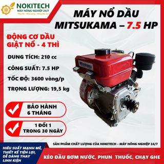 Động cơ dầu MITSUKAMA 7.5hp [2025] | mạnh mẽ, tiết kiệm nhiên liệu, đầu nổ diesel hiệu suất cao.