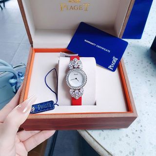 XẢ KHO MÙA HÈ ĐỒNG HỒ NỮ CAO CẤP PYAGET DÂY DA VIỀN XOÀN LÁ