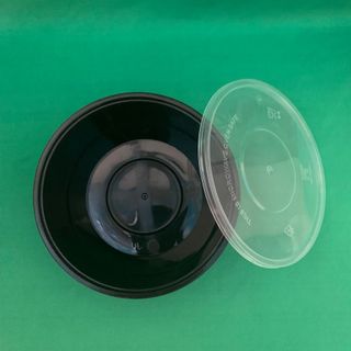 COMBO 300 BỘ HỘP NHỰA TRÒN ĐEN 750ML + NẮP