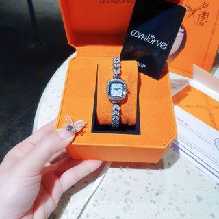 ĐỒNG HỒ NỮ CHÍNH HÃNG COMLORVEI MẶT CHỮ NHẬT MINI