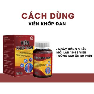 Viên Khớp Đan, hỗ trợ giảm triệu chứng thoái hoá xương khớp, đau mỏi vai gáy, hộp 200g