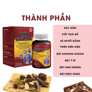Viên Khớp Đan, hỗ trợ giảm triệu chứng thoái hoá xương khớp, đau mỏi vai gáy, hộp 200g