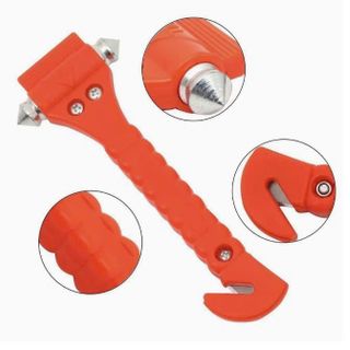 Búa Thoát Hiểm Ô Tô bằng ABS đầu búa thép carbon cứng cáp màu đỏ kèm chân đế