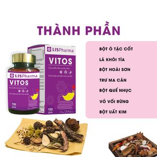 Dạ Dày Vitos - Hỗ Trợ Tiêu Hóa, Giảm Đau Dạ Dày, Làm Dịu Viêm Loét Dạ Dày Từ Thảo Dược, hộp 100gam