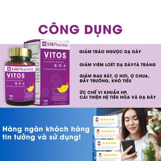 Dạ Dày Vitos - Hỗ Trợ Tiêu Hóa, Giảm Đau Dạ Dày, Làm Dịu Viêm Loét Dạ Dày Từ Thảo Dược, hộp 100gam