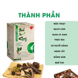 Xương Khớp Bách An Khang Giúp Giảm Đau Lưng, Mỏi Gối, Tê Mỏi Chân Tay, Đau Nhức Xương Khớp, hộp 30 viên