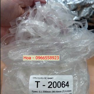 Dây thun trong , Dây chun Trong , Dây thun phòng sạch, dây thun chống tĩnh điện ,dây thun 20cm