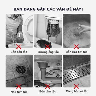Bột Thông Tắc Cống Thần Thánh Hương Chanh Bạc Hà