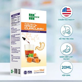 Tinh Nghệ Nano Curcumin OIC NEW (Dung dịch 20ml) giảm Đau Viêm loét Dạ dày TPCN Thực phẩm Chức năng