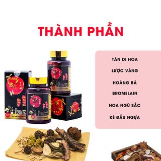 Xoang Bát Vị - Giúp Giảm Ngạt Mũi, Chảy Nước Mũi, Viêm Xoang, Viêm Mũi Dị Ứng, hộp 60 viên