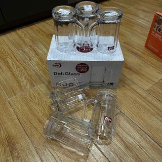 BỘ 6 LY THỦY TINH UỐNG BIA CÓ QUAI ZB84