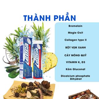 Viên Sủi BOCA - Hỗ Trợ Bảo Vệ Xương Khớp, Giảm Đau Nhức Hiệu Quả, Hộp 20 Viên