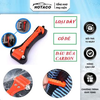 Búa Thoát Hiểm Ô Tô bằng ABS đầu búa thép carbon cứng cáp màu đỏ kèm chân đế