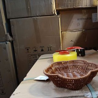 9335. Khay rổ mây hoa mới . 22x7cm ( Thùng 100c )