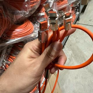 Sạc Nhanh 3 đầu Hợp Kim Kẽm 120W 6A Dây Silicone