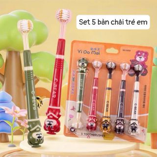 Sét 5 bàn chải 3 cạnh trẻ em
