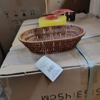 5760. Khay rổ mây đen (  Tthùng 100c )