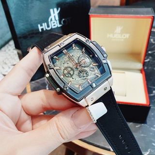 ĐỒNG HỒ NAM TRUNG CẤP HUBL MẶT CHONOGRAP CHỮ NHẬT CHONOGRAP