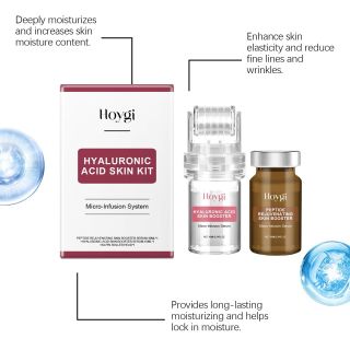 Bộ dưỡng ẩm Lăn Kim Hyaluronic Acid Skin Kit Collagen Chuyên sâu 20ml(10ml*2) (HÀNG giá Tận Xưởng)