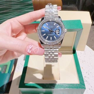 ĐỒNG HỒ NAM NỮ CAO CẤP RÔLET MÁY CƠ MẶT SAPHIRE VIỀN HỘT