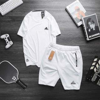 Tổng bộ thể thao short thun poly 2 da trơn láng, co giãn 4c, 3 túi khoá kéo. Size : m l xl 2xl /2222/ 8set