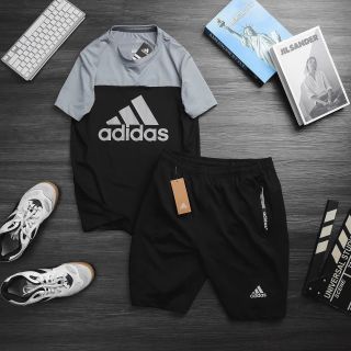 Tổng bộ thể thao short thun poly 2 da trơn láng, co giãn 4c, 3 túi khoá kéo. Size : m l xl 2xl /2222/ 8set