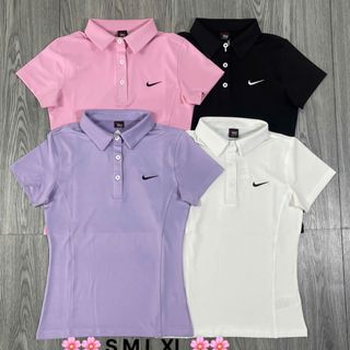 Áo cổ lá 3 Nik thun poly 4 chiều xịn ,trơn láng, mát rượi, co giãn thoải mái - Logo thêu - Size : s m l xl ( phom lớn) - 4 màu Sẵn kho