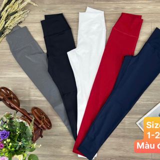 Tổng quần leggin nữ , quần QC( VN, QC ) thun poly 2 da , chính phẩm,dệt , mát rượi, co giãn thoải mái Size : m l xl 2xl /2222/8c Size Qc: m L 50 màu