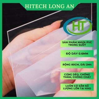 Tấm Nhựa PVC Trắng Trong 0.6mm x 080cm x 240cm - PVC Plastic Rigid Sheet 060x080x2.4