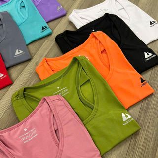 Áo ba lỗ nữ Naqui Thun poly 4 chiều có dãn, mịn , thoáng mát - Size : M L XL XXL Ri 2222 Tách nửa ri được - 10 màu Sẵn kho