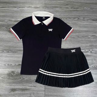 Set váy xếp ly siêu hot - Áo thun poly phối cổ dệt - Váy Si dãn , đùi trong phối cùng màu , thun poly thoáng mát. - Size : S M L XL - 4 màu Sẵn Kho