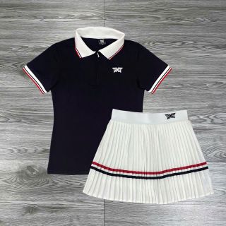 Set váy xếp ly siêu hot - Áo thun poly phối cổ dệt - Váy Si dãn , đùi trong phối cùng màu , thun poly thoáng mát. - Size : S M L XL - 4 màu Sẵn Kho