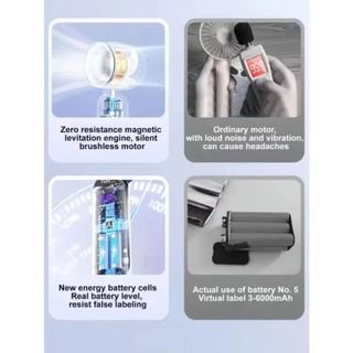 QUẠT SẠC USB NHỎ DI ĐỘNG CÓ THỂ SẠC LẠI LED