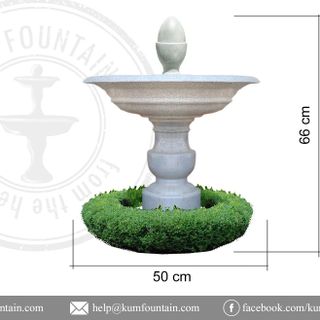 Đài phun nước sân vườn 1 tầng tích hợp sẵn thiết bị cao 66cm
