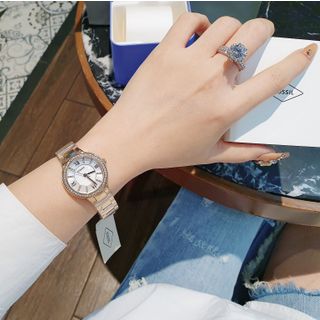 XẢ KHO MÙA HÈ ĐỒNG HỒ NỮ CAO CẤP FOSIL VIRGINIA MẶT TRÒN MINI VIỀN HỘT