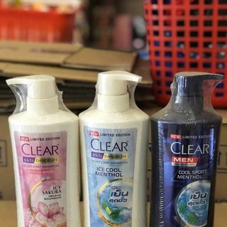 Dầu Gội Clear Thái Lan Men - Bạc Hà - Anh Đào Thái Lan