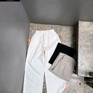 Quần Kaki nữ hack dáng cạp cao, ống rộng, lưng thun (mã: HTB115)
