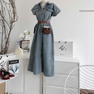 🎀VÁY BÒ GIẶT KÈM ĐAI - HÀNG QC CAO CẤP💓