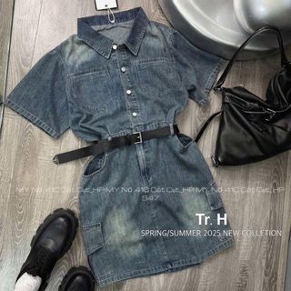 🎀VÁY BÒ GIẶT KÈM ĐAI - HÀNG QC CAO CẤP