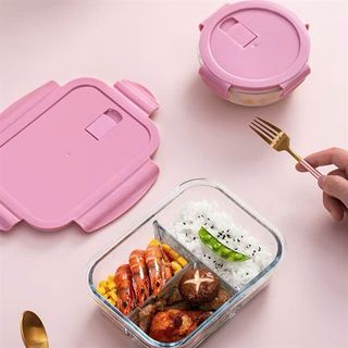Hộp đựng thực phẩm thủy tinh 3 ngăn