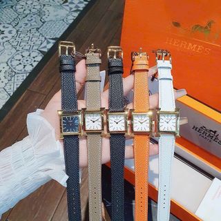 ĐỒNG HỒ NỮ CAO CẤP HERMEC DÂY DA MẶT TIA NIỀNG THÉP VÀNG