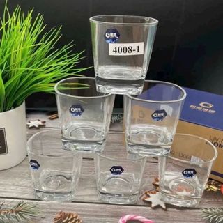 BỘ 6 LY THỦY TINH 4 CẠNH 250ML LXY4008- 1
