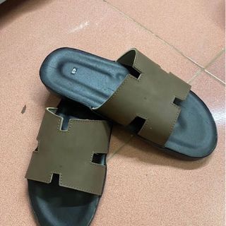 Dép H da bò thật